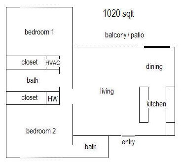 2BR/2BA - Brookhollow Garden Apartments