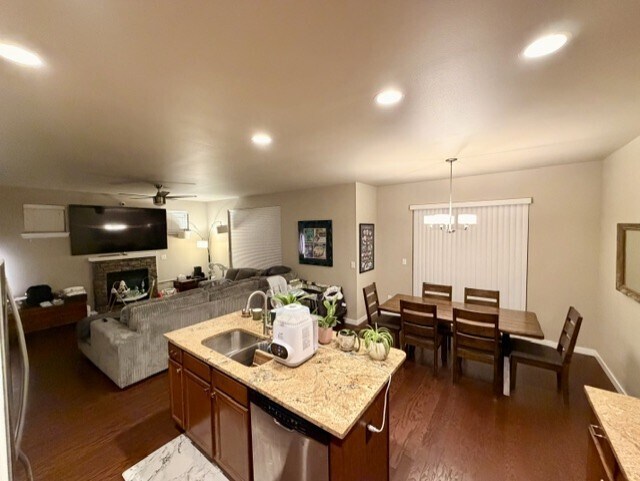 Kitchen, Dining and Living Room - 4753 Hadley St