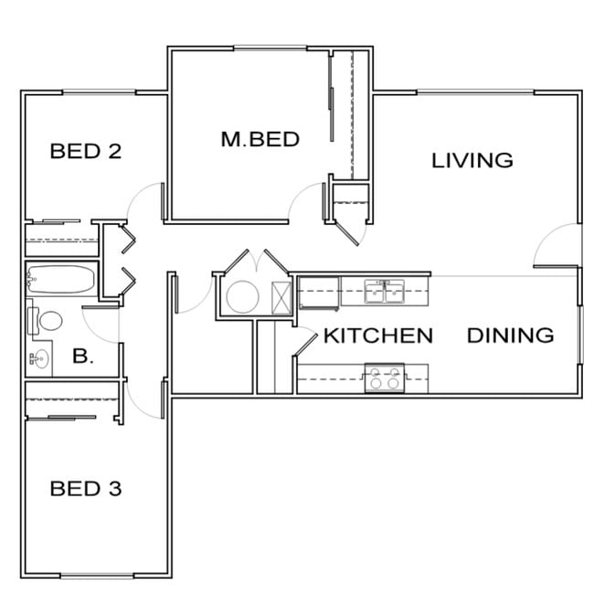 3BR/1BA - Placerville Apartments