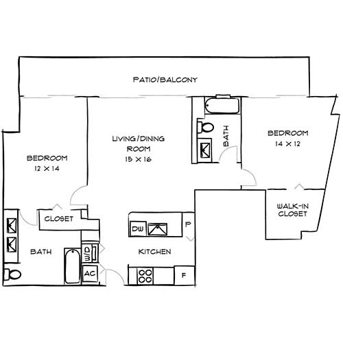 Floorplan - Bay Parc Apartment Homes