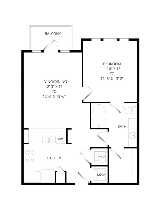 Floorplan - The Crosby at the Brickyard Apartment Homes