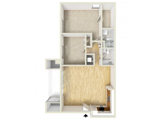 Two bedroom floor plan - Valley Stream Apartments