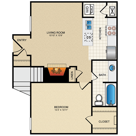 Floorplan - Waterford Place Apartments & Townhomes