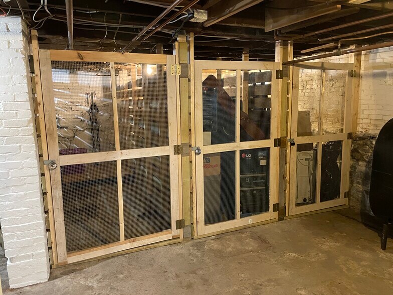 18 North basement storage cages (one per unit) on 06/29/2025. - 18 North St
