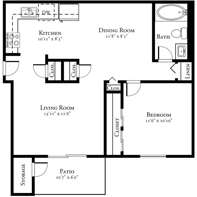 Floorplan - Estates of Creekside Apartments