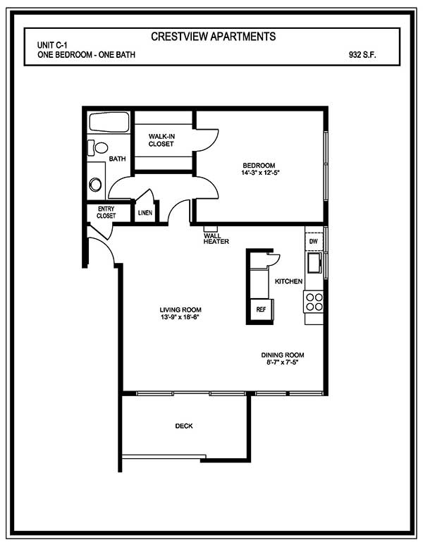 Floorplan - Crestview Apartments