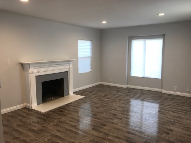 Living Room with Fireplace - 3735 Collis Ave