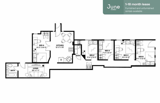 Building Photo - Private bedroom in 5 bed/1.5 bath Home