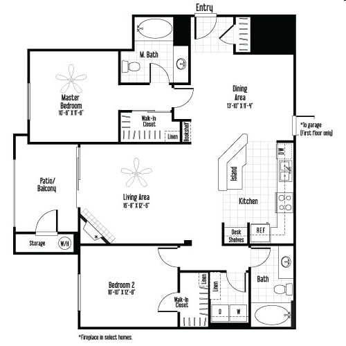 2BR/2BA - Camden Landmark