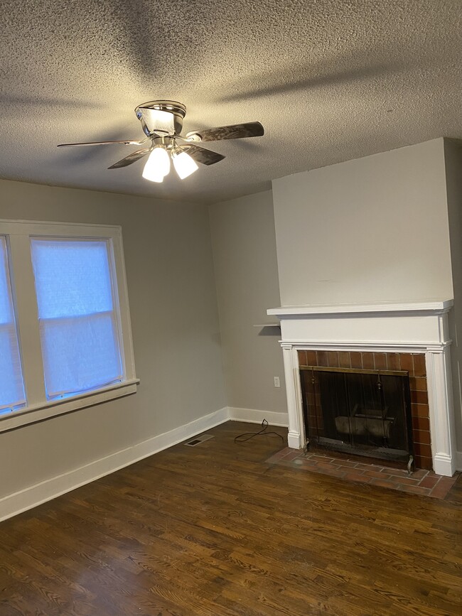 Living room with fireplace - 122 Walnut St