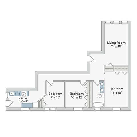 Floorplan - 5222-38 S. Drexel Avenue