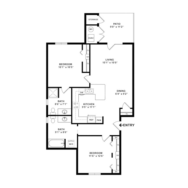 Floorplan - The Summit Apartments