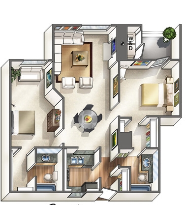 2BR/2BA - Vaseo Apartments