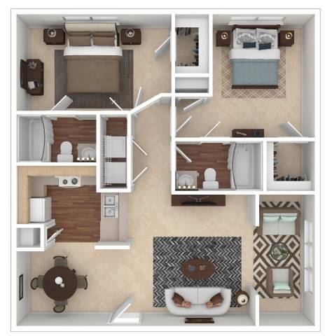 Floorplan - Abbotts Creek Apartments