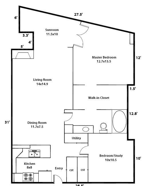 2BR/1BA - Windsor Condominiums