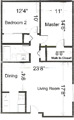 2BR/1BA - Windbriar Apartments