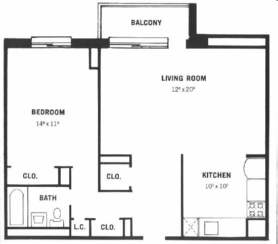 1BR/1BA - The Doric