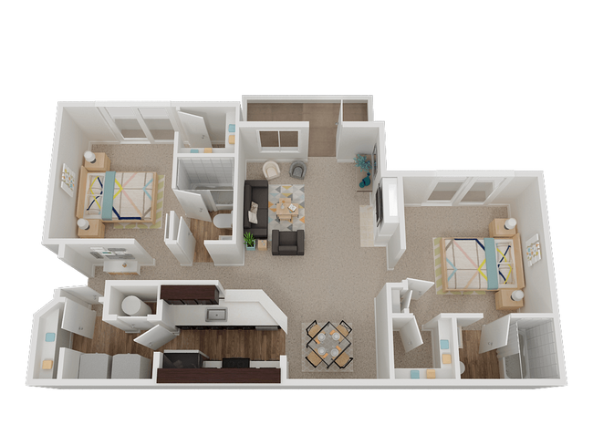 Floorplan - Stone Cliff Apartments