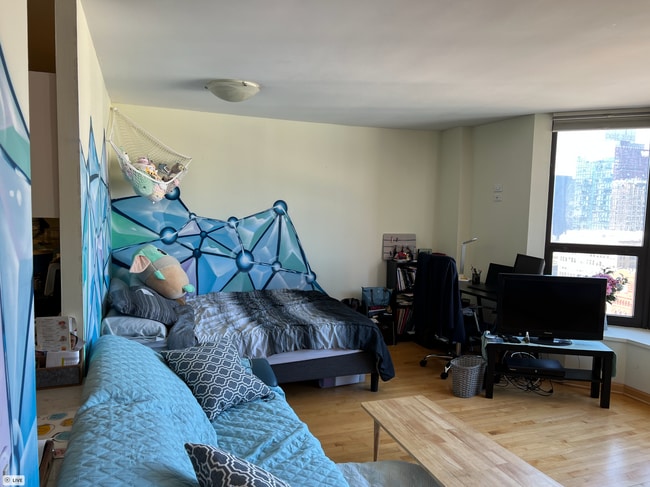 Living Room with Artistic Funky Paint - 899 S Plymouth Ct