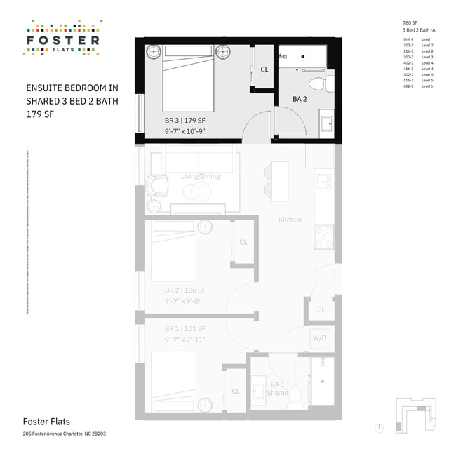 Floorplan - Foster Flats