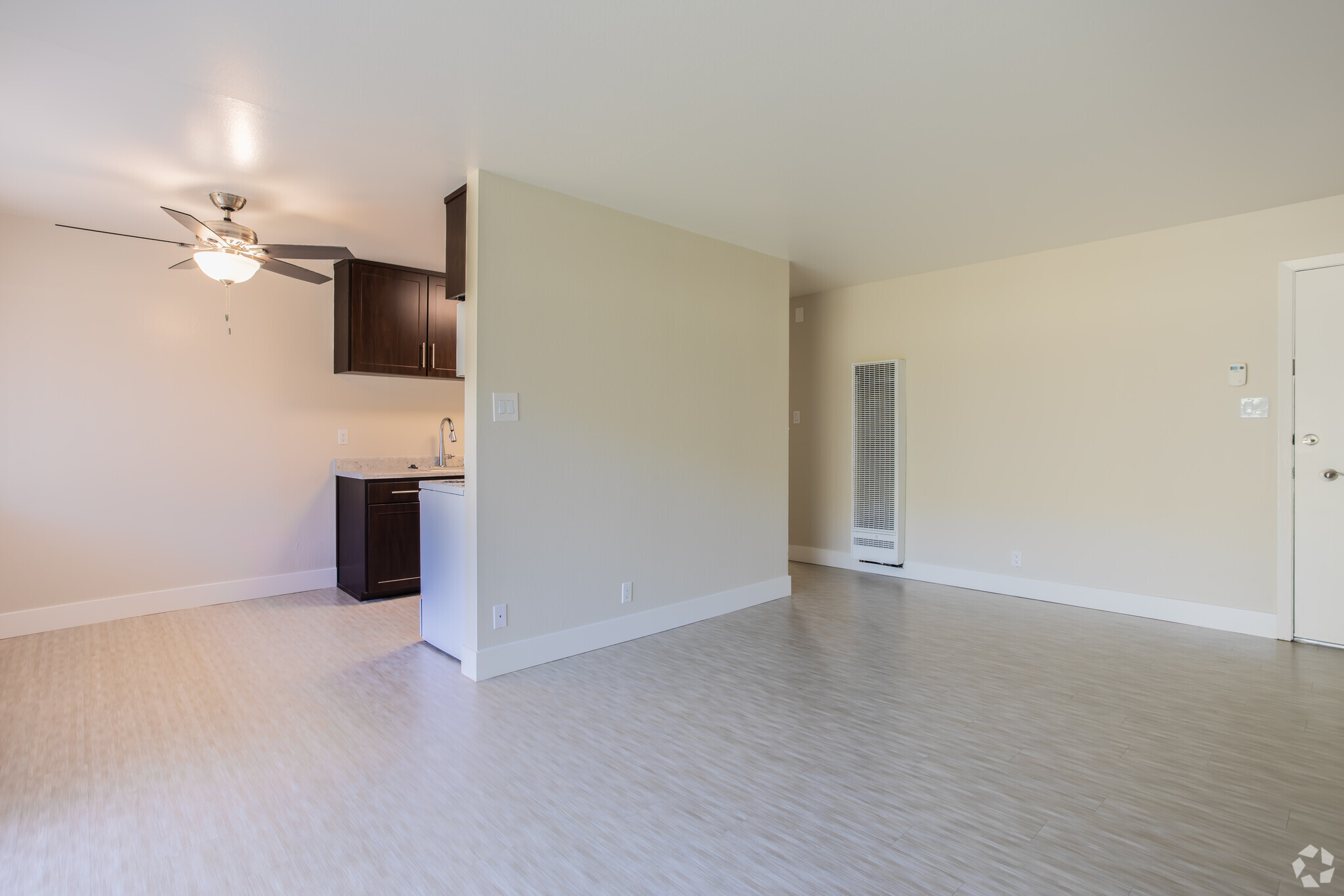 1BR, 1BA - Poppy Living & Dining Area - The Cedars