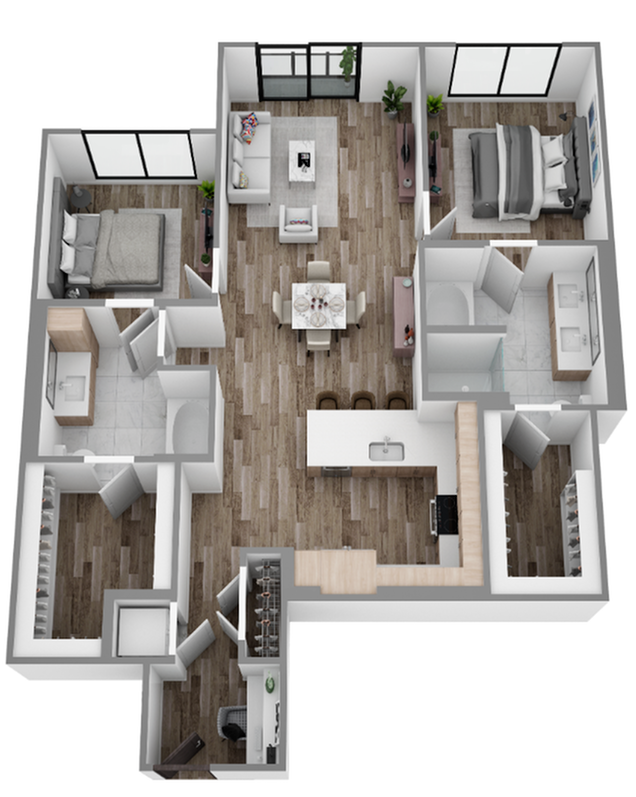 2 Bed / 2 Bath — 1,288 sq. ft - Hanover Walnut Creek