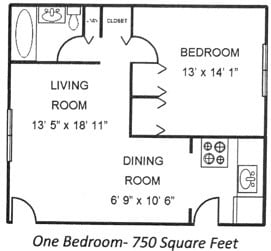 Floorplan - Garden Style Apartments in a park like setting.