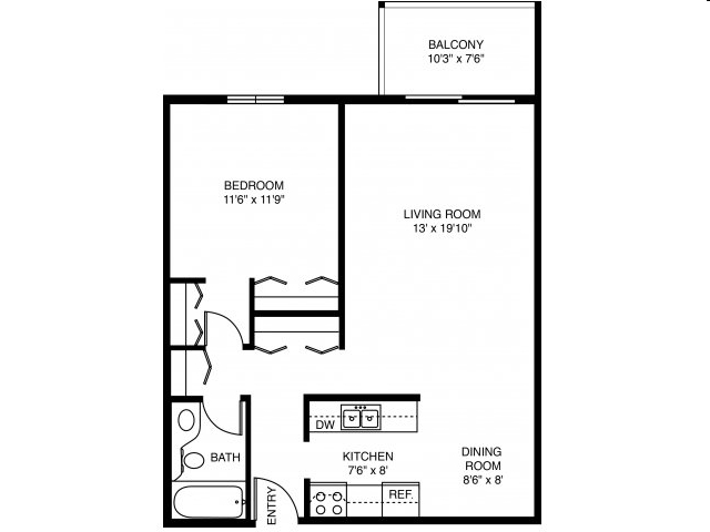 1BR/1BA - Woodstone