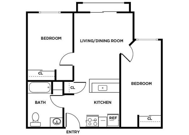 Floorplan - Woodlands at Forbes Lake Senior Affordable Apartments