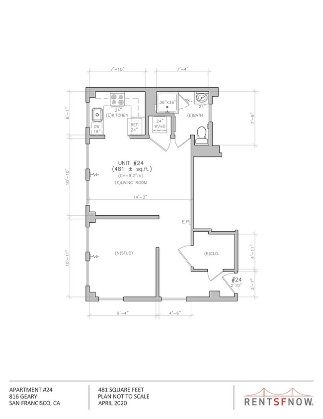 Floorplan - 816 Geary