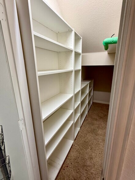 Under stairs storage with shelving - 2489 Yuma Dr