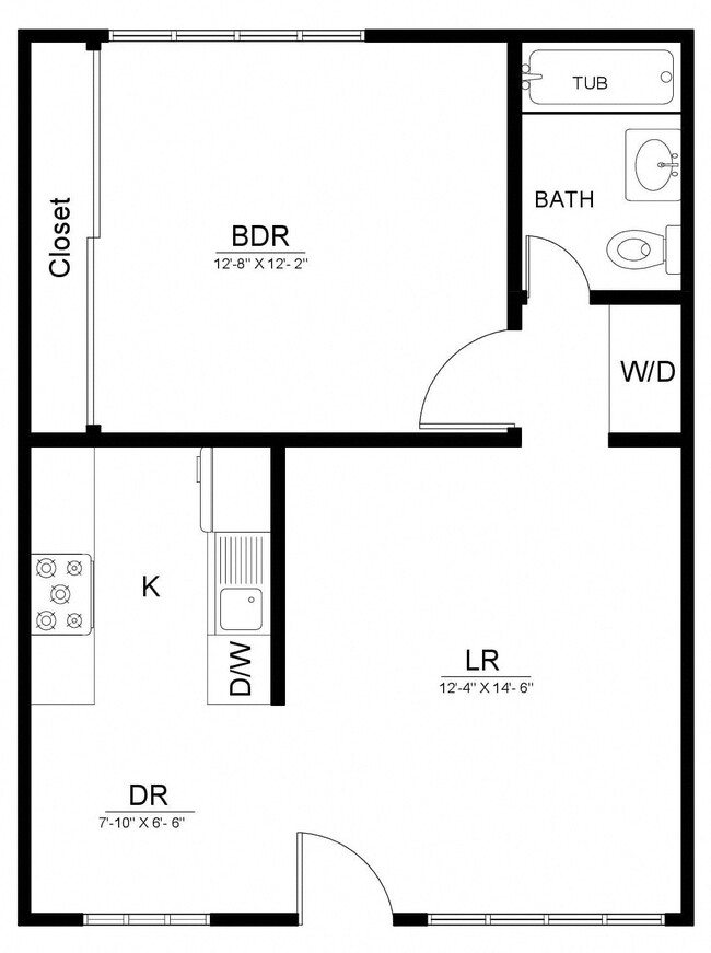 Floorplan - La Pat Courtyard Apartments