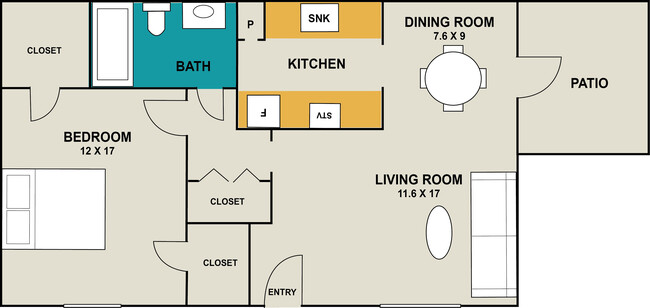 Floorplan - Boardwalk at Starcrest Apartment