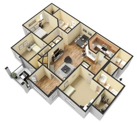 Floorplan - The Crest at Berkeley Lake