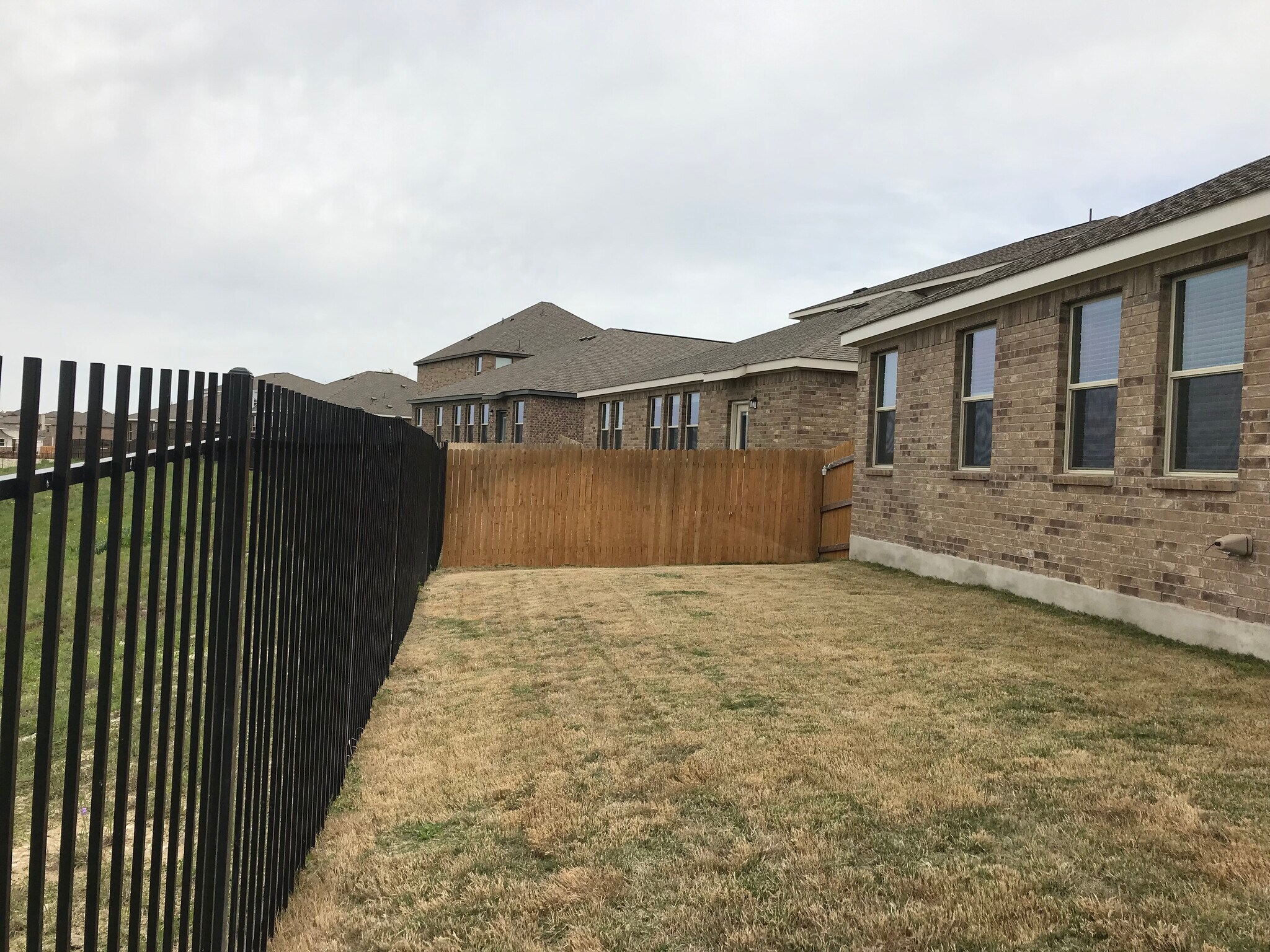 Backyard fence area adjacent to the greenbelt creek - 1313 Eagle Ridge Trl