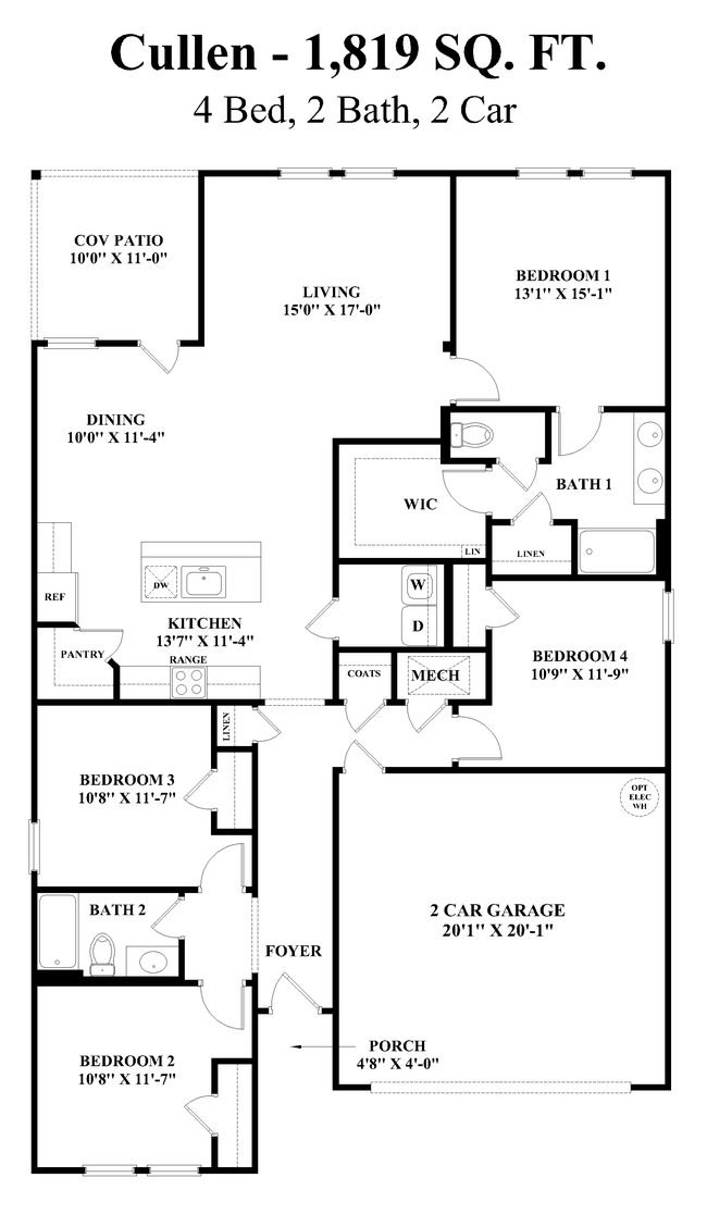 Cullen - Floorplan - Villas at Oak Bend