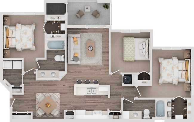 Explore this contemporary apartment designed for modern living with elegance and functionality. - Retreat at Peachtree City