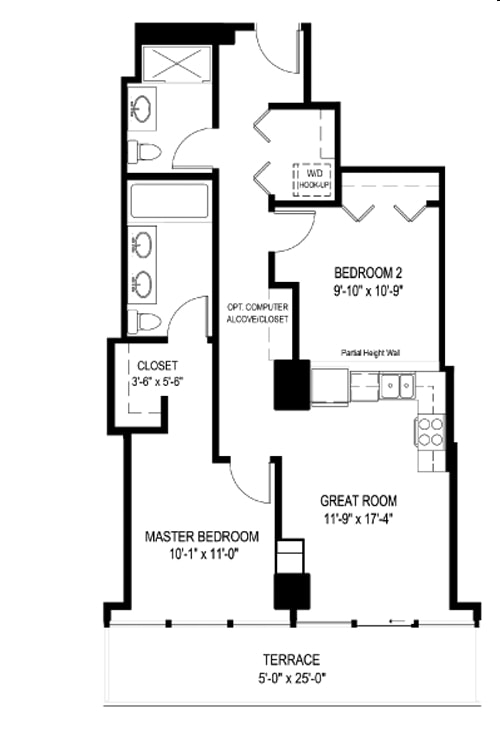 2BR/2BA - 235 W Van Buren St