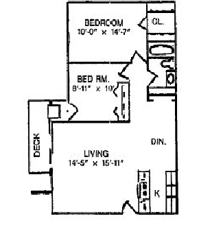 2BR/1BA - Brookshire Apartments