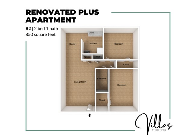 B2 Renovated Plus Floor Plan - Villas at Midtown
