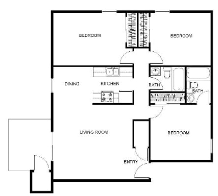 3BR/2BA - The Stratford