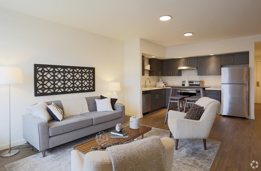 1BR Living Room - Uptown