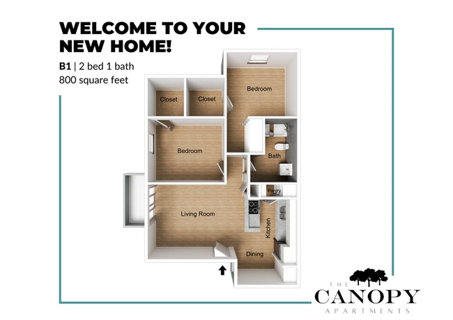 2 bed 2 bath - The Canopy