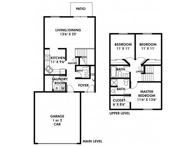 Floorplan - Carver Lake Townhomes