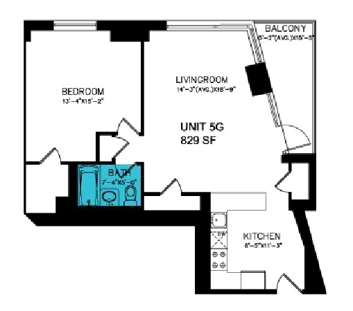 1BR/1BA - Victoria Tower