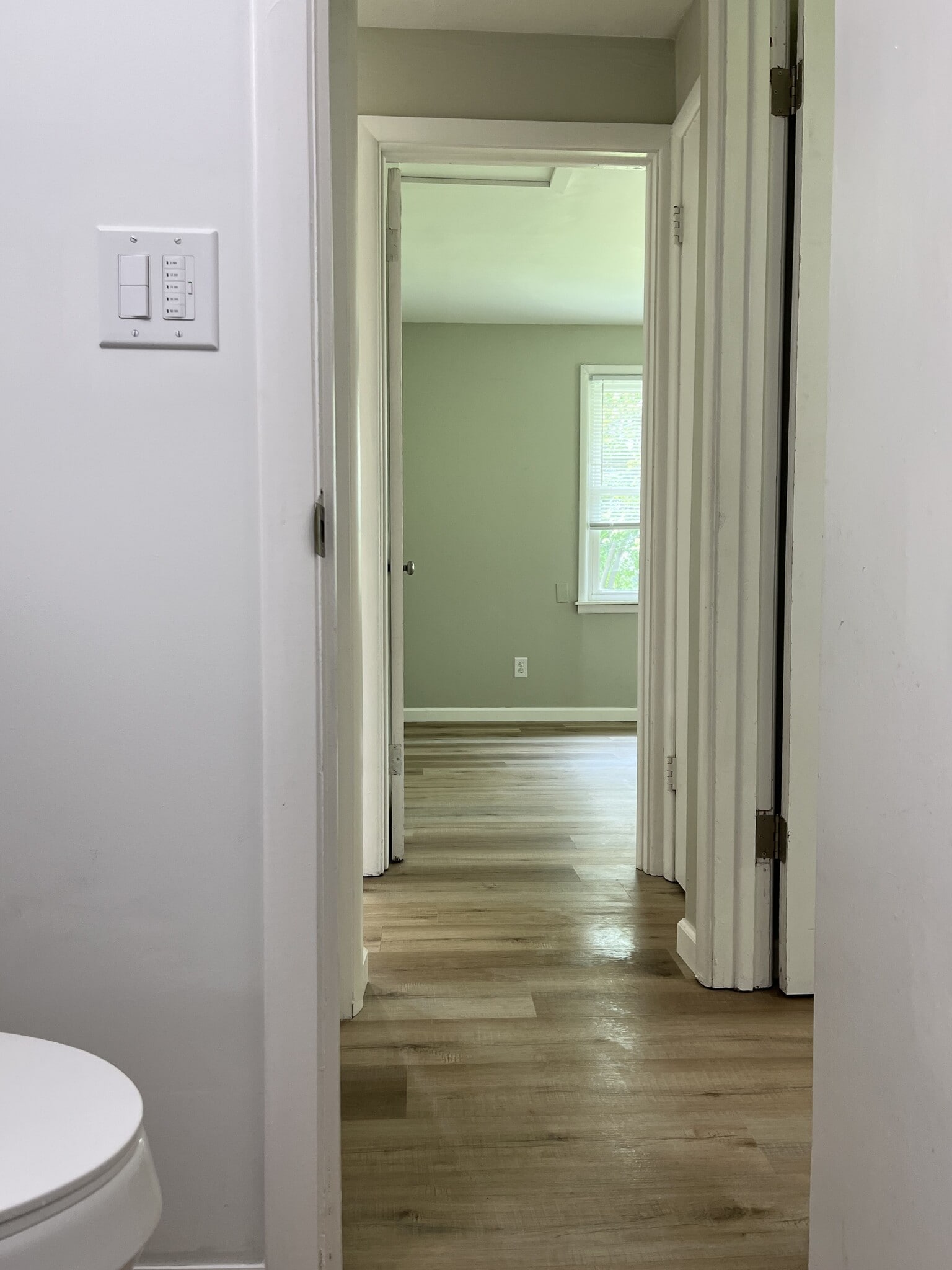 Bathroom view into Bedroom 1 - 5943 Raytown Rd