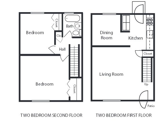 2BR/1BA - Browns Woods Apartments