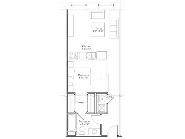 alpha-mill-apartments-studio-floor-plan-0X1-S3 - Alpha Mill