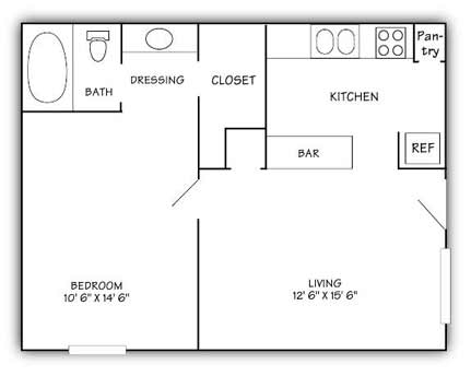 1BR/1BA - Woodwinds Apartments