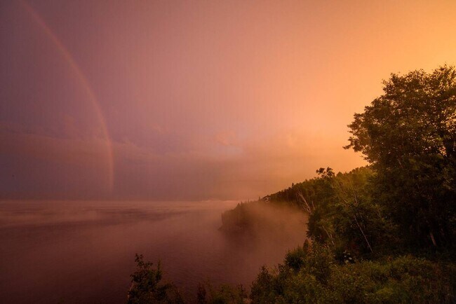 More sunset rainbows to the south (taken from the property) - 6012 Highway 61